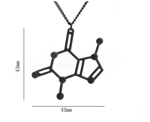 Dopamine Molecule Structure Necklace