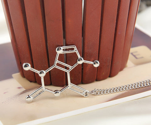 Dopamine Molecule Structure Necklace