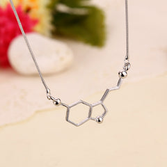 Serotonin Molecules Structure Necklace