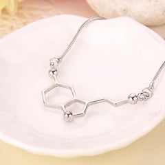 Serotonin Molecules Structure Necklace