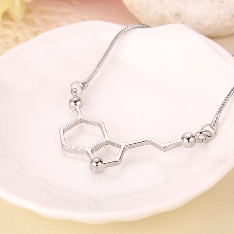 Serotonin Molecules Structure Necklace