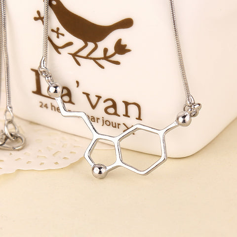 Serotonin Molecules Structure Necklace