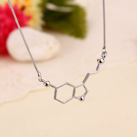 Serotonin Molecules Structure Necklace