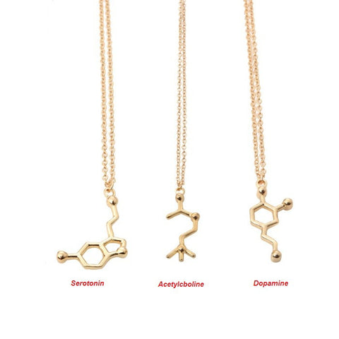 Trendy Acetylcholine Molecular Necklace